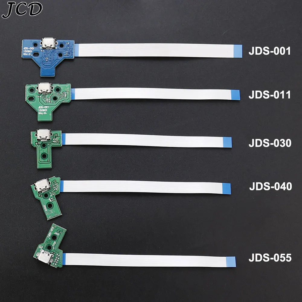 

JCD 1set USB Charging Port Socket Circuit Board For PS4 Controller For 12Pin JDS 011 030 040 055 14Pin 001 Connector