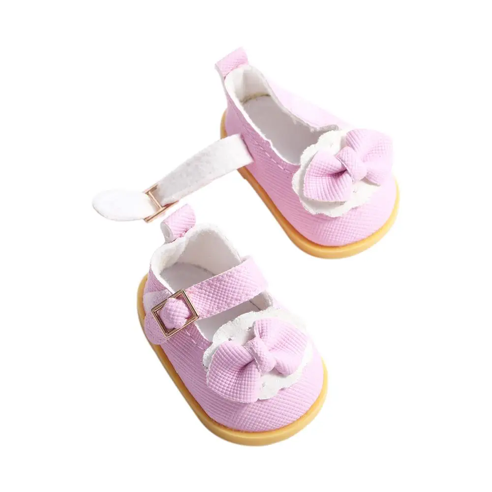 Cute Kids Toy Cotton Doll Bow PU Leather Doll Boots Dolls Shoes Mini Shoes Dolls Accessories