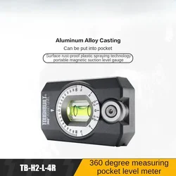 Portable all angle high-precision measurement pocket level magnetic suction small level TB-H2-L-4R tool