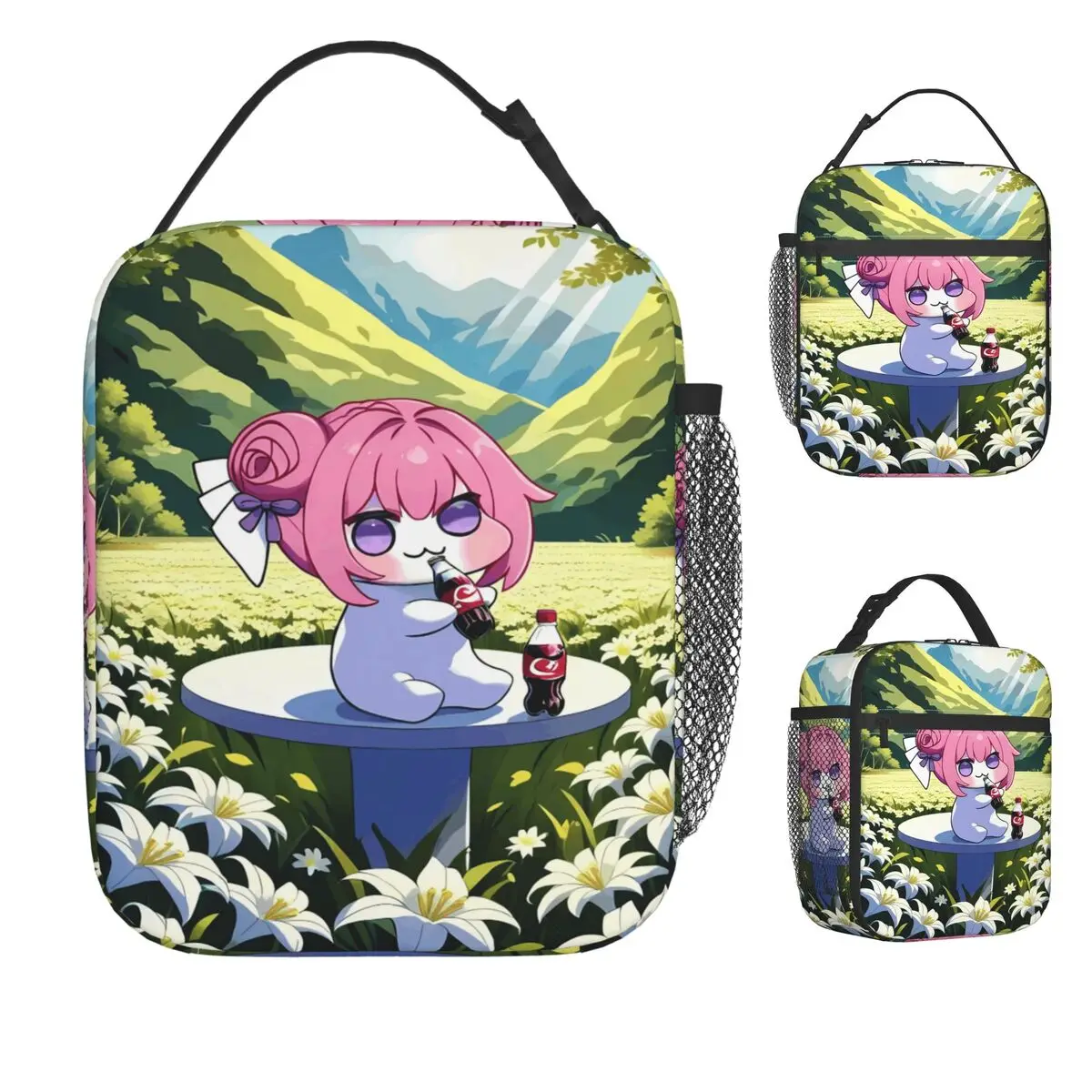 

Doro Funny Meme Lunch Bag Travel Lunch Box For Unisex Retro Print Tote Food Bags Oxford Cooler Bag