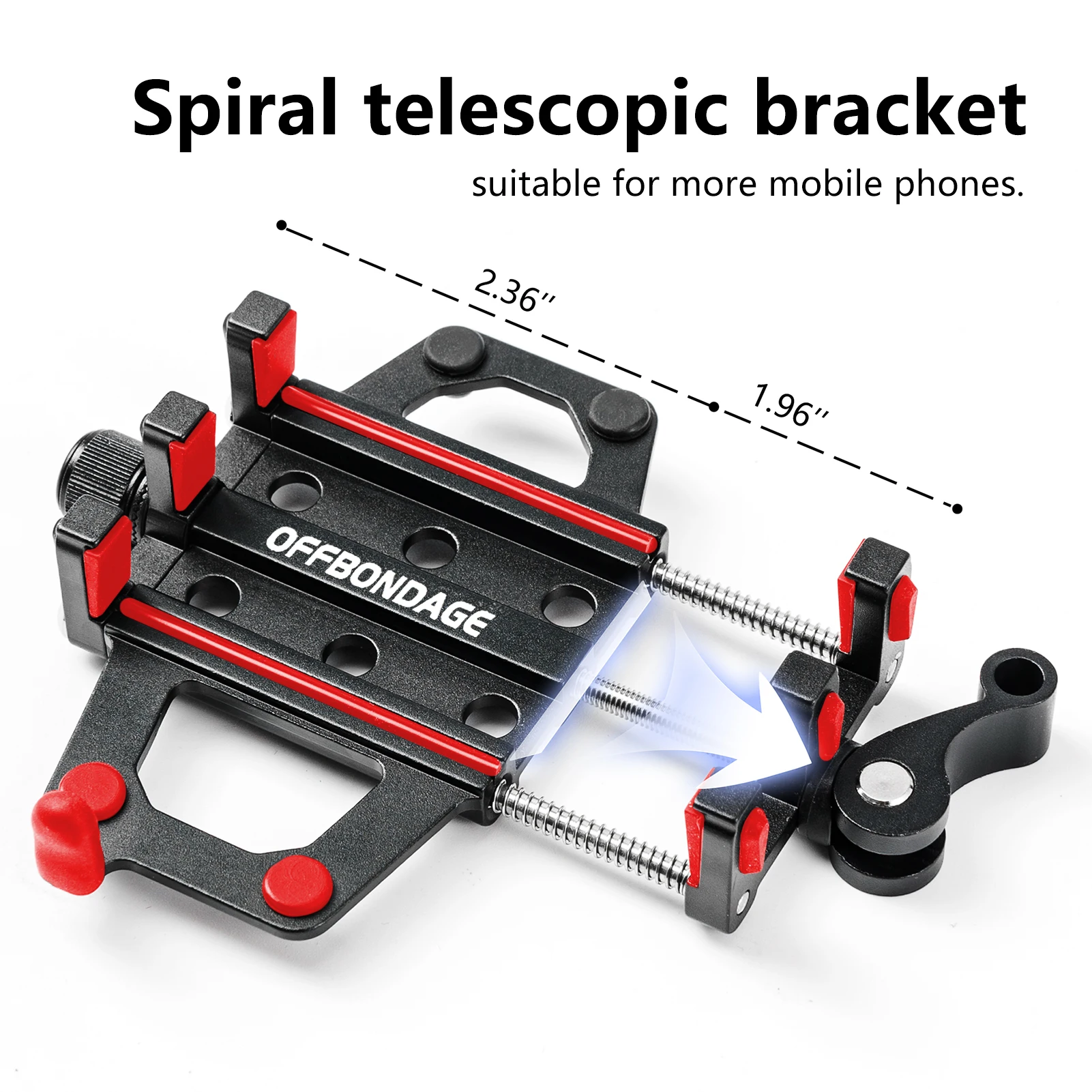 OFFBONDAGE Bicycle Phone Holder Motorcycle Electric Bicycle Phone Aluminum Alloy Bracket Five Claws Mechanical Bike Phone Holder