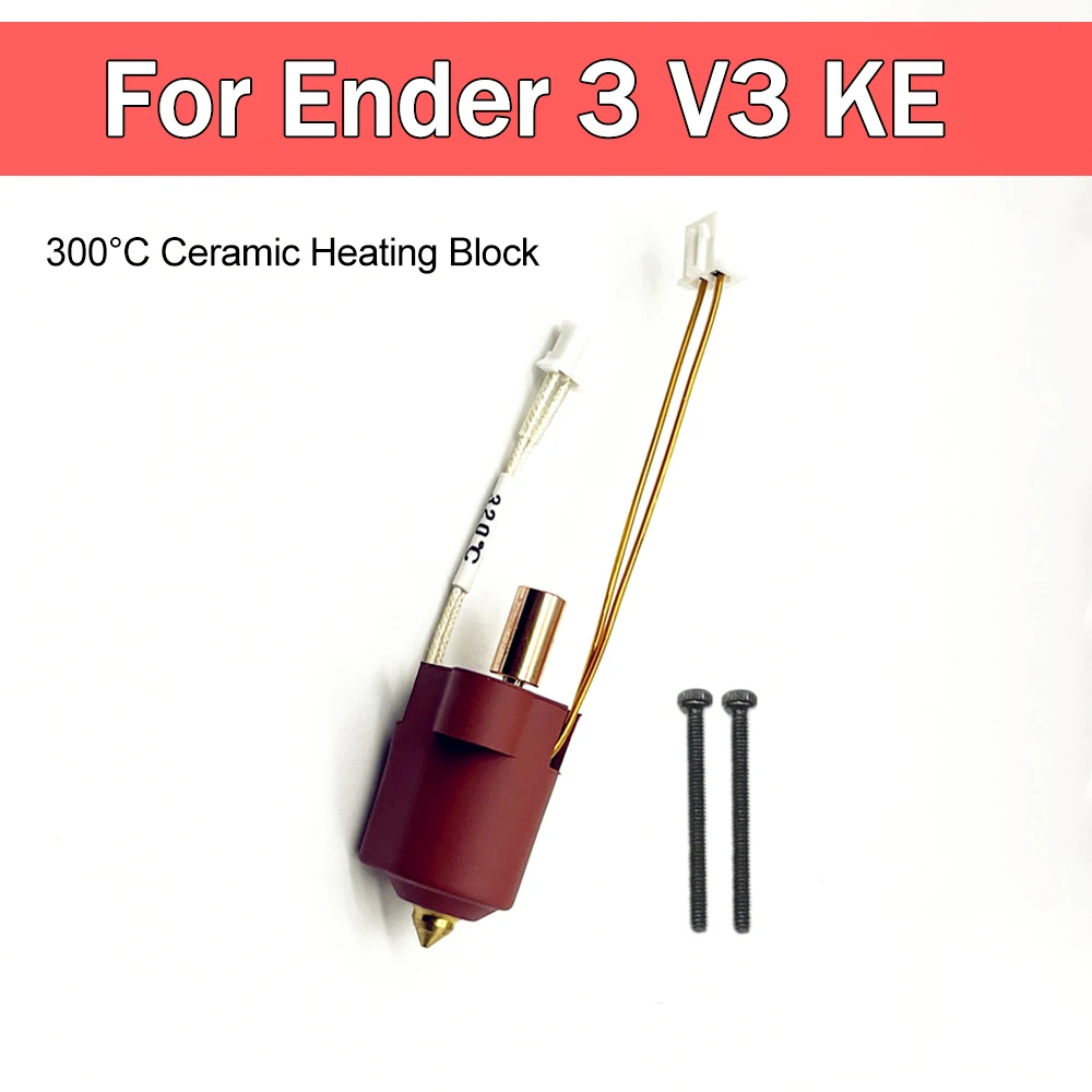 1.2/1.0/0.8/0.6/0.4/0.2mm pour Ender 3 V3 KE Hotend Kit 300 ° Gorge bimétallique de chauffage en céramique C pour buse Creality Ender3 V3 KE