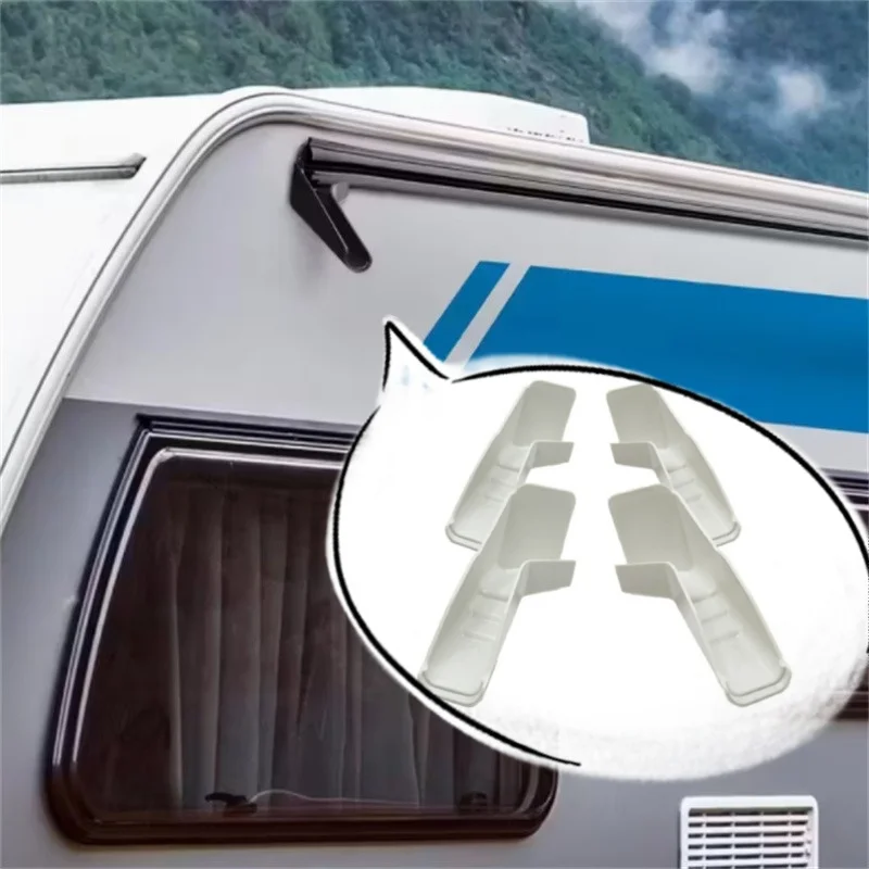 

2Pcs RV Roof Water Channel RV Gutter Spouts Mini Gutters for Gazebo RV Roof Drip Edge Gutter Extender Guides Rainwater Away