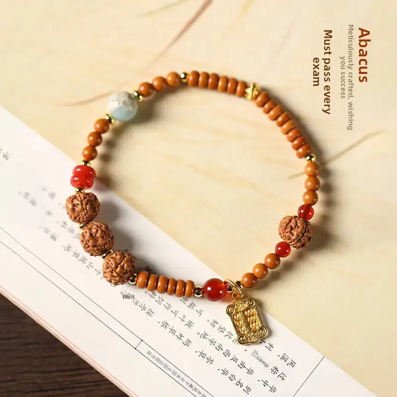 Olive Nuclear Small King Kong Auspicious and Ruyi Calculus Bracelet Blessing Examination Must Passes Landing Lucky Hand String