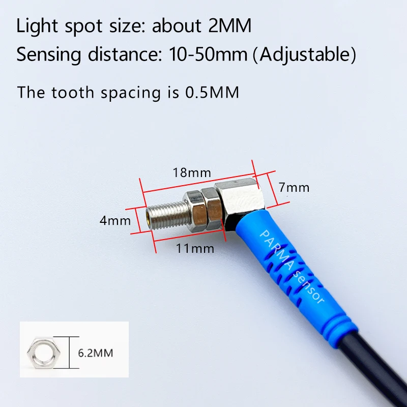 M4 laser induction sensor, diffuse reflection photoelectric switch, right-angle 90° elbow for direct-acting sensing switch