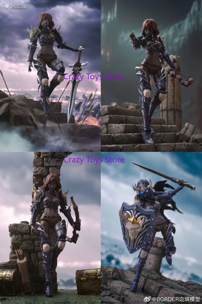 

В наличии BORDER BA-002 Hell Knight SYL Lich King 1/12, собранная подвижная модель, комплект, Коллекционная игрушка Frostmourne Arthas