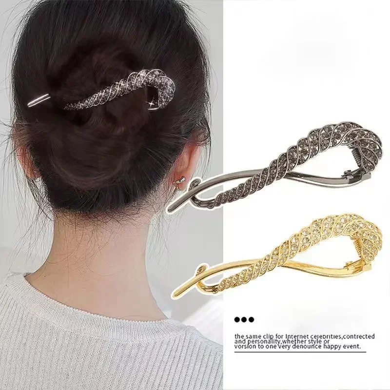 อุปกรณ์เสริมผม Rhinestone ผม Clasp Barrettes ไม่สม่ําเสมอผู้หญิงคลิปผมสาว Claw Headdress เกาหลี Hairpin