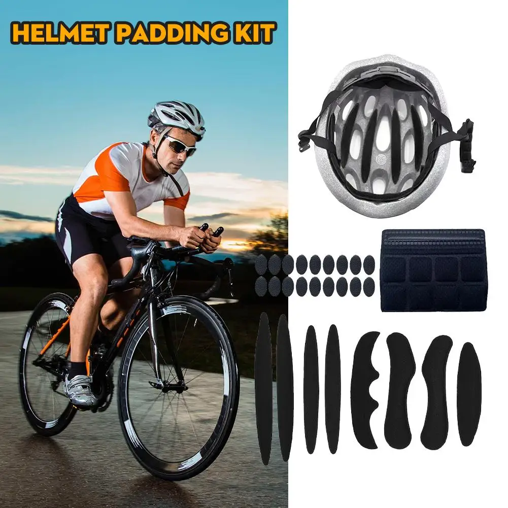 Kit de acolchado Universal para casco, almohadillas de Protección de espuma para ciclismo, repuesto de esponja sellada interior para motocicleta, B6P9