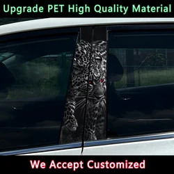 Money Leopard Lion Car B-pillar Waterproof Decal Stickers Auto Center Pillar Sticker Cover Scratches Vehicle Decor Accessories