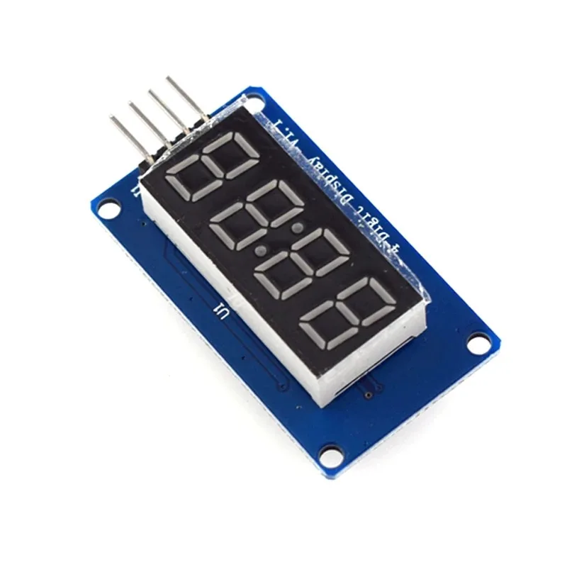 TM1637 LED Display Module for Arduino 7 Segment 4-Bits 0.36Inch Red Anode Digital Tube LED Brightness Adjustable with Clock Hour
