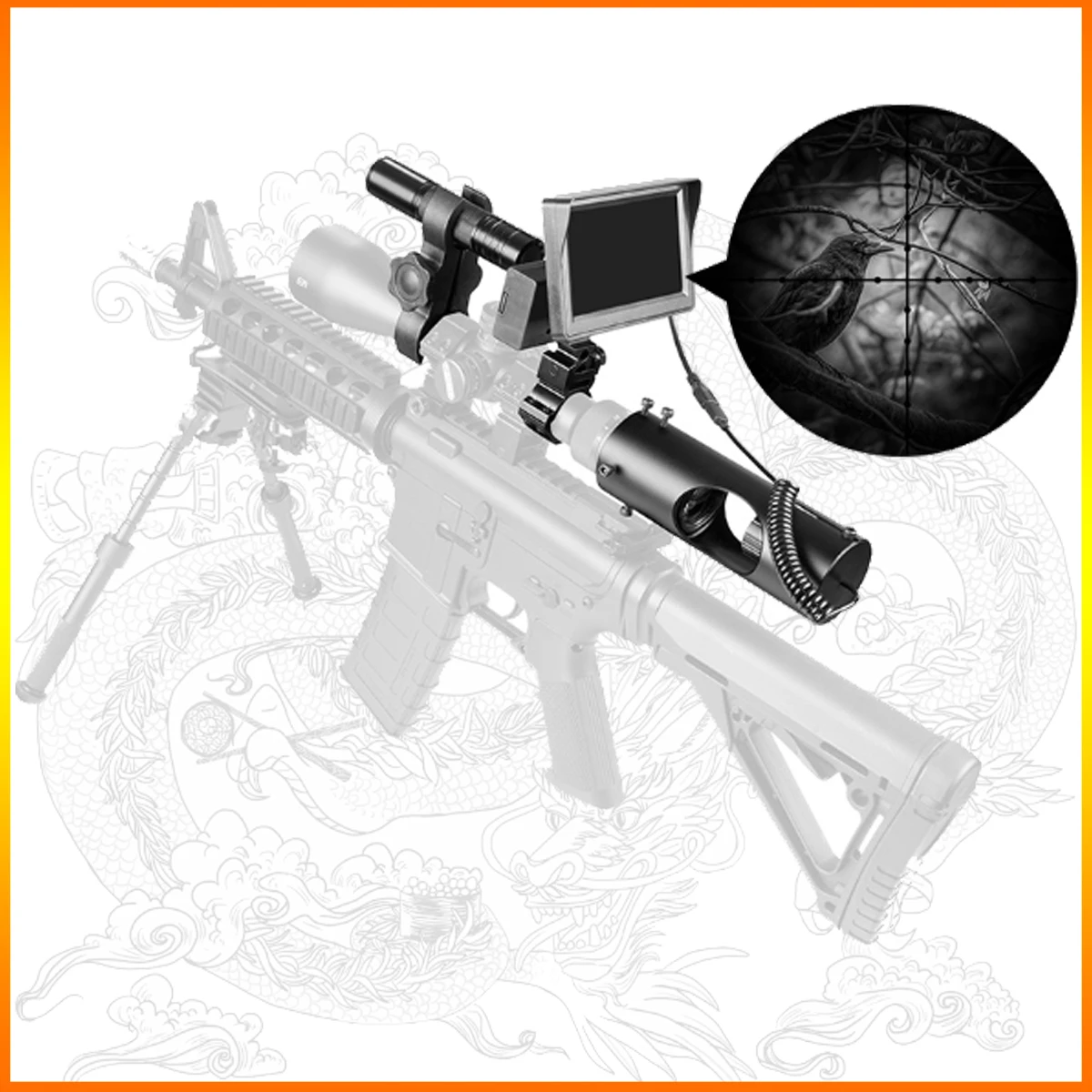 Night hunting Vision Scope DIY Night Vision Day & Night Quick Installation with Infrared Illuminator Sniper scope accessories