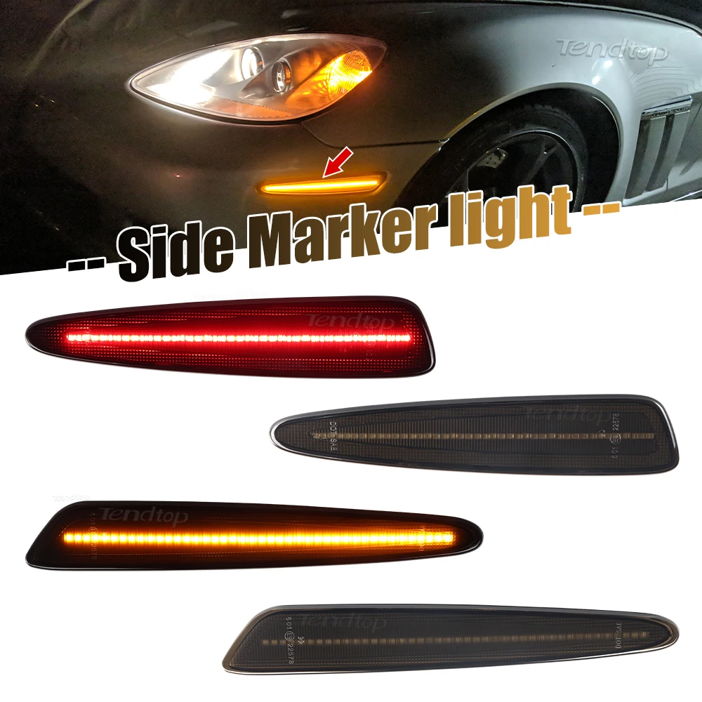 Amber /Red LED Front /Rear Side Marker Lights For 2005-2013 Chevrolet Corvette C6 Turn Signal Light Fender Flare Lamp