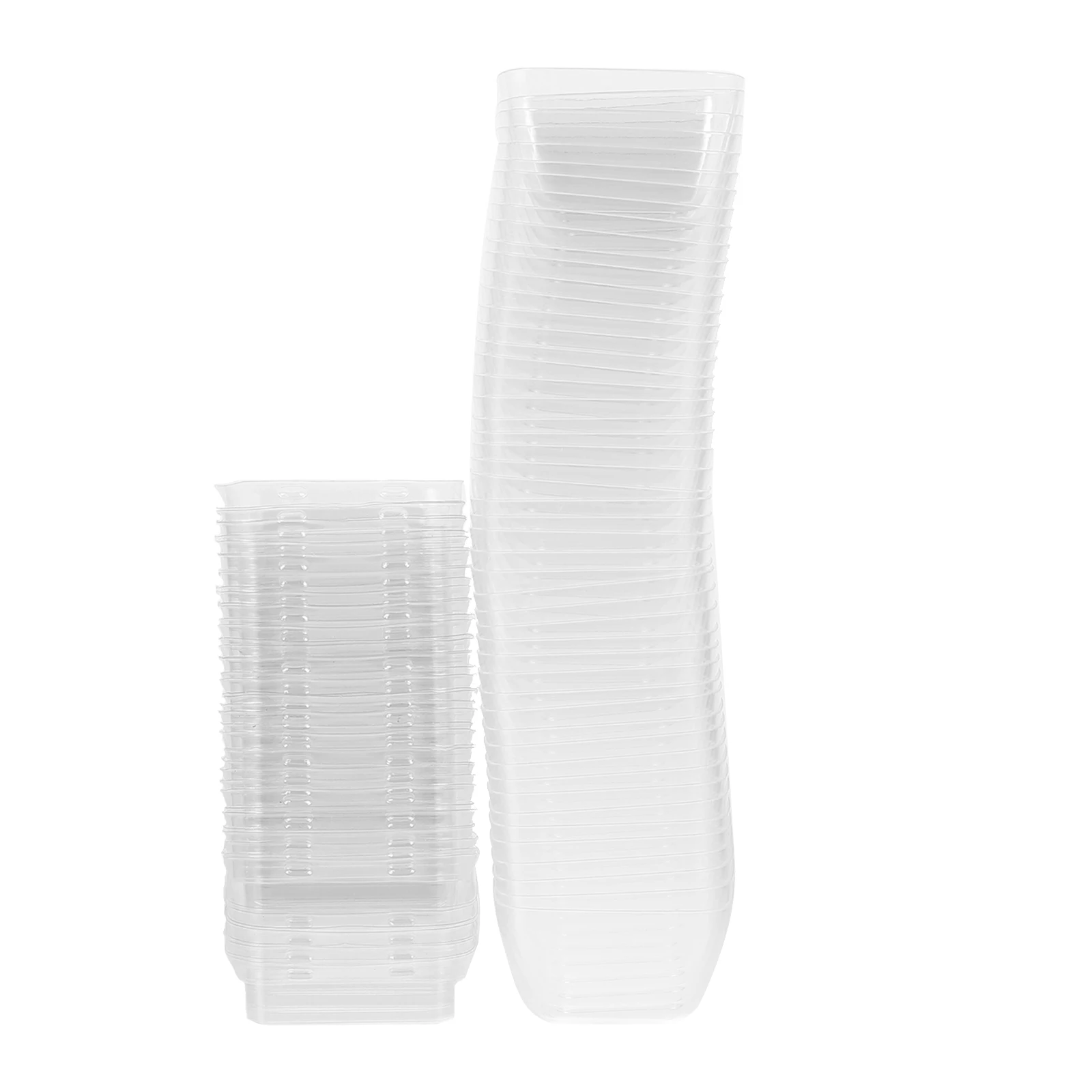 

50 Sets Dessert Cups Clear Cake Cups for Pudding Jelly Yogurt Disposable Plastic Snack Containers with Covers Party Supplies