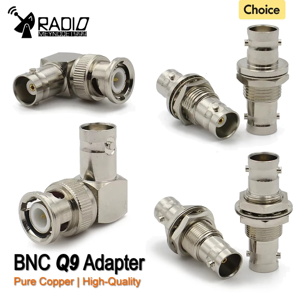 

BNC Male to BNC Female Right angle Adapter Connector BNC Female to Female Nut Bulkhead O-Ring waterproof High Quanlity 50 75ohm