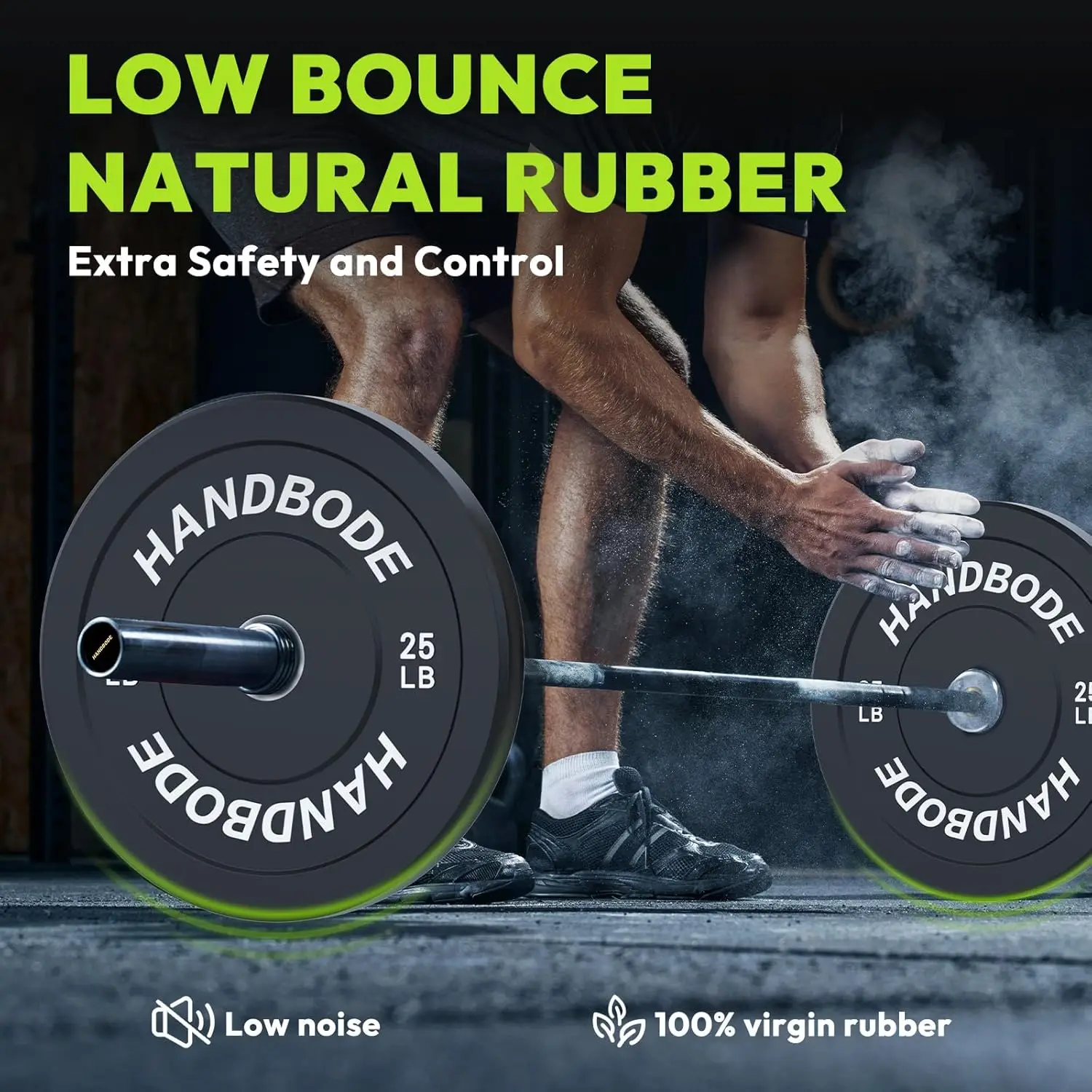 Colored Rubber Weight Plates for Home Gym Weight Lifting, High Bounce Feature
