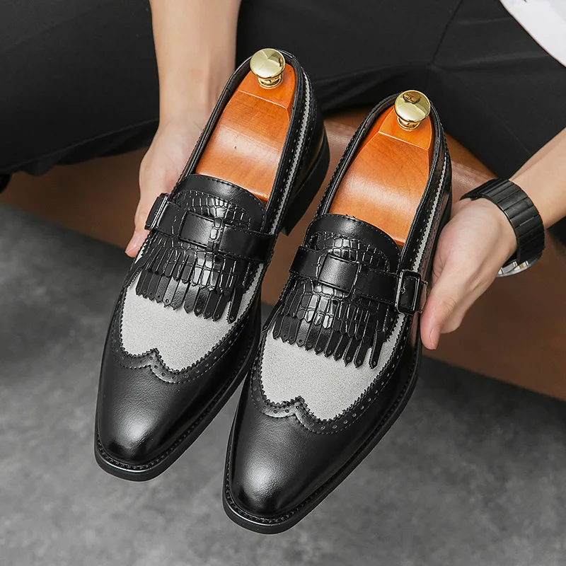 New Men Tassel Casual Shoes Fashion Men Shoes Handmade White Mens Loafers Moccasins Slip On Men's Flats Male Grace Driving Shoes