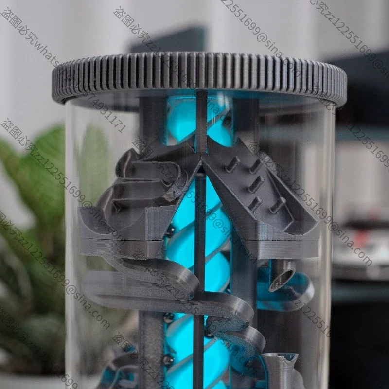Suitable for Decompression Rotating Steel Ball RGB Remote Control, Desk Office Computer Desktop Ornament
