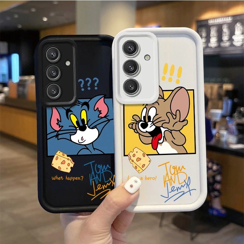 Popular T-Tom And J-Jerry Couple Cartoon Phone Case for Samsung Galaxy S25 S24 S23 S21 Ultra Plus S25 S23 S20 FE Shockproof Case