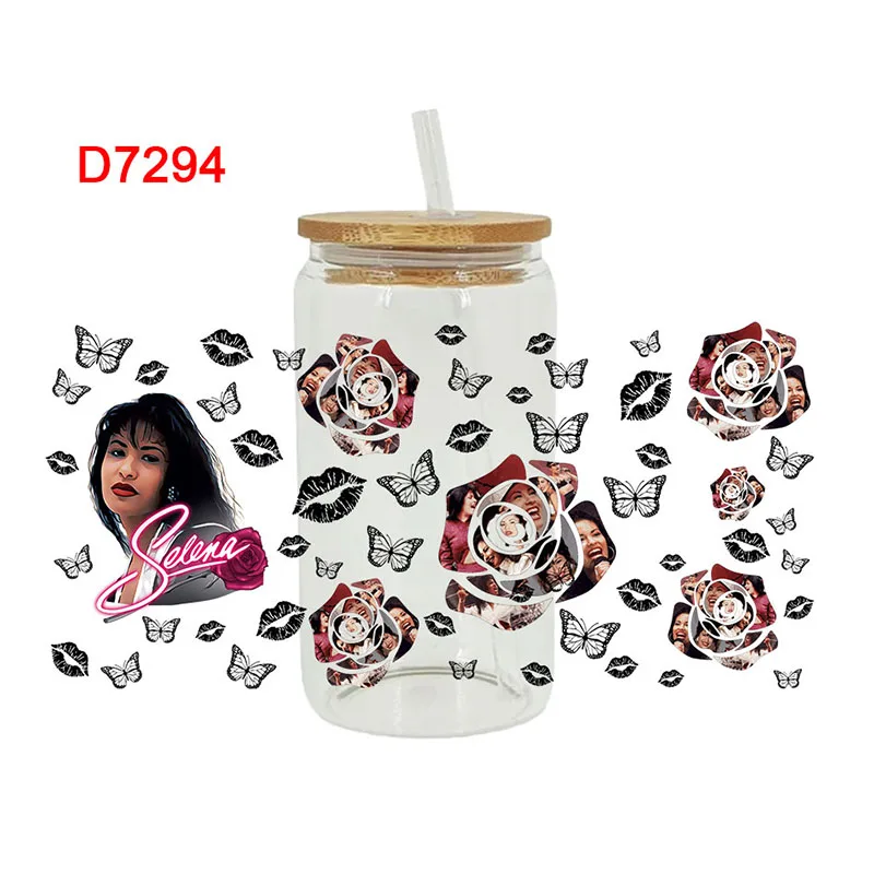 Valentine\'s Day UV DTF Cups Wrap Sticker DIY Label Transfer Sticker Waterproof Print D7294