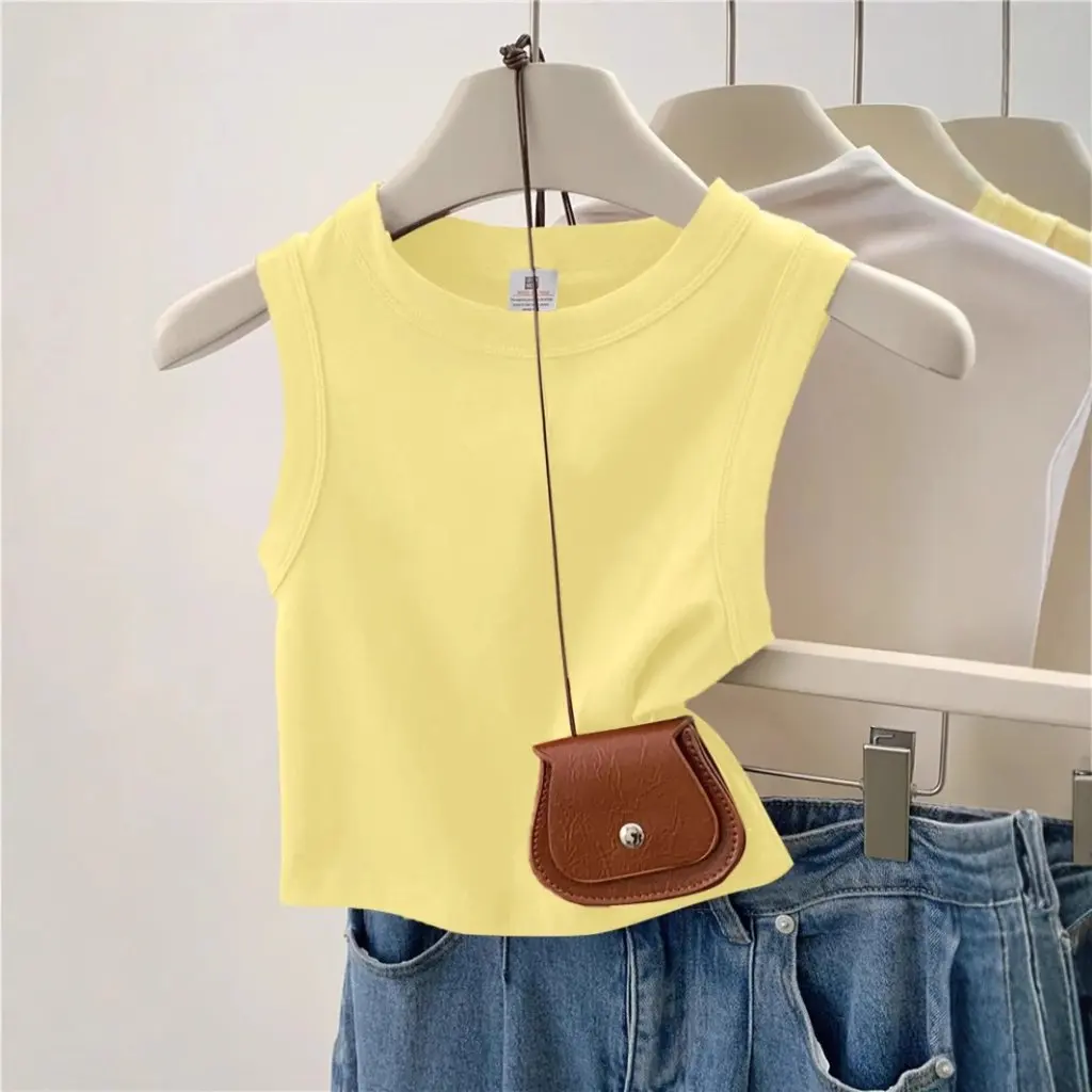 

Sweet And Spicy Women's Slim Fit Cotton T-Shirt Short Camisole Top Trendy Ins Summer New Style