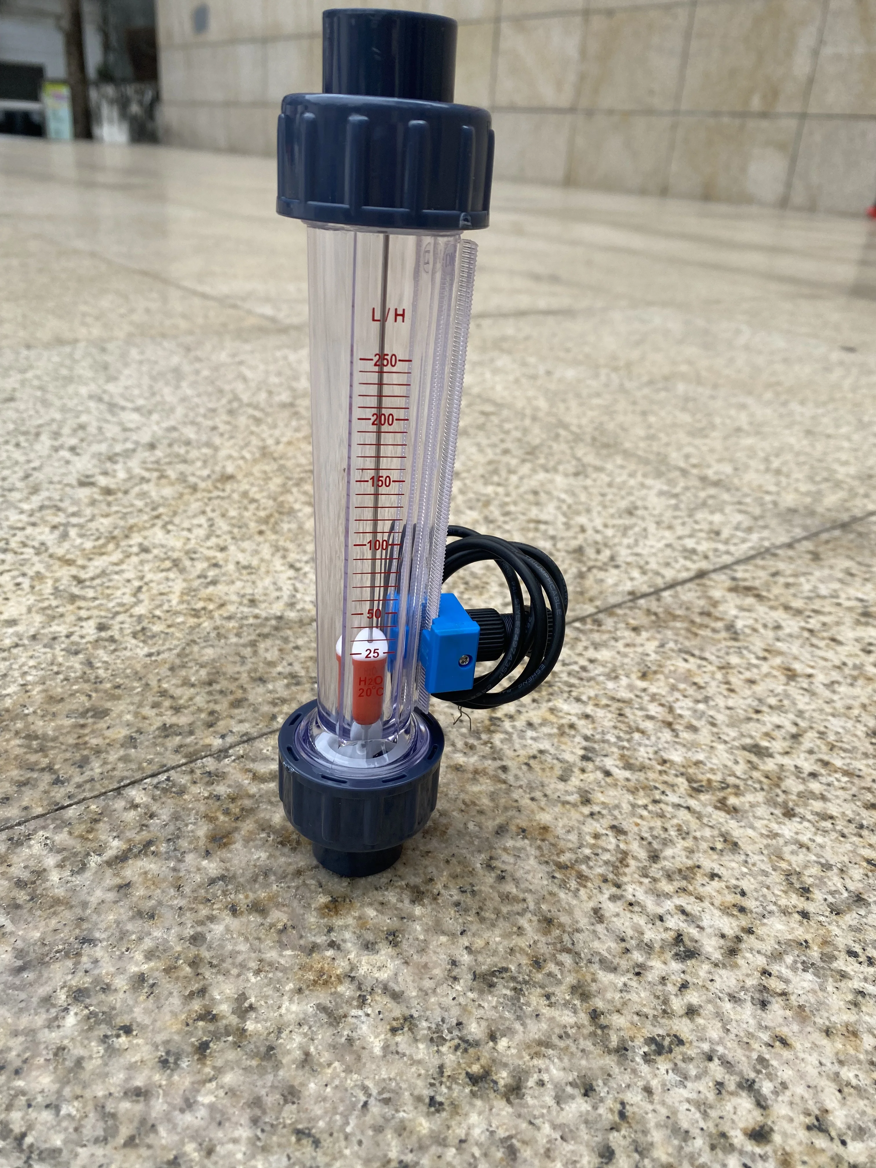 LZS-15A  Pipeline Plastic Tube Water Rotameter Flowmeter With Flow AlarmSwith Lower Limit(default)Or Up Limit202mm