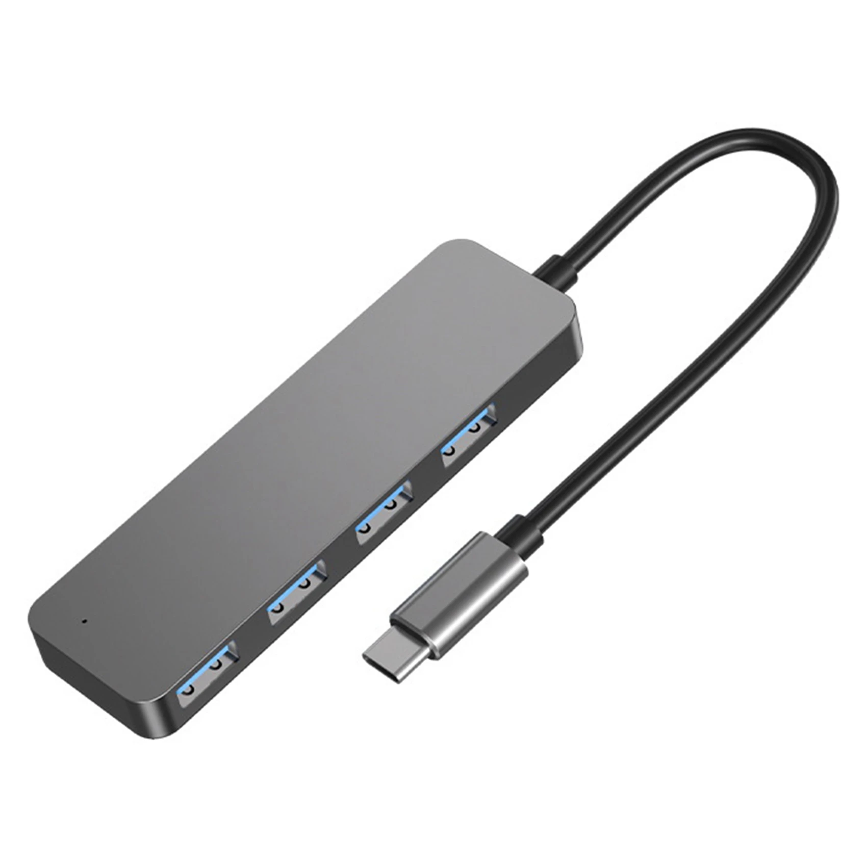 Transmissão de alta velocidade Docking Station para Laptops, Tipo C Hub, 4 Portas, USB 3.0, Adaptador Splitter, 5Gbps