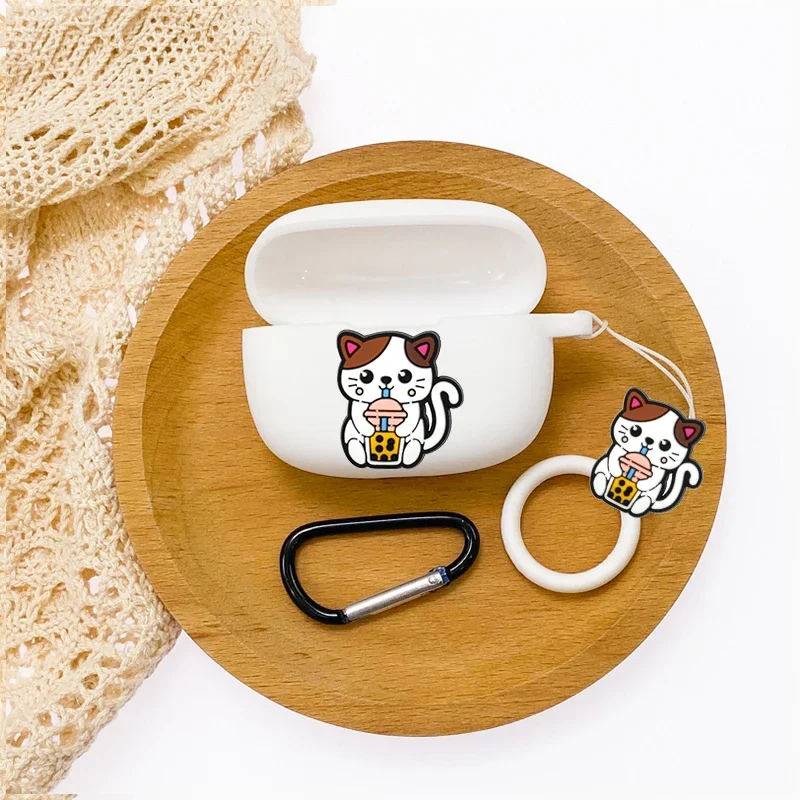 Para edifier x3 pro/r1/capa brilhante bonito dos desenhos animados/flor anel fone de ouvido capa de silicone para edifier capa brilhante