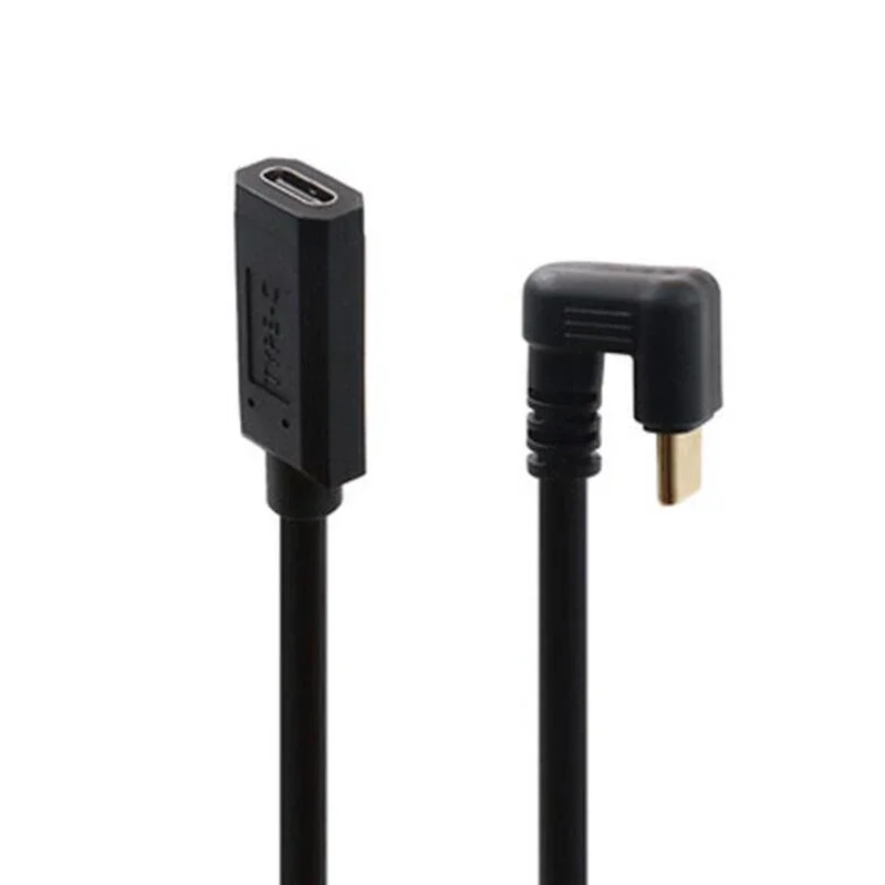 USB 3.1 Type-C между мужчинами и женщинами 4K 60 Гц Пружинный выдвижной зарядный кабель U-образный локоть USB-C Автомобильный кабель для передачи данных Скрученный кабель