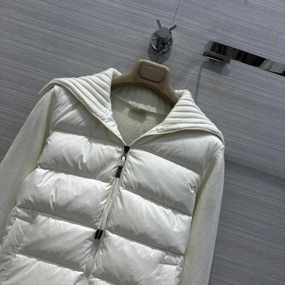 Wool Splicing Down Jacket for Women, Fashionable and Casual, H Version, High Quality, Autumn and Winter, New, 2022