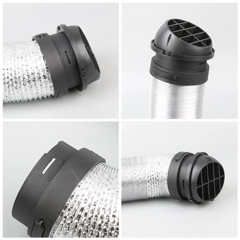 

75Mm Car Auto Heater Pipe Duct Warm Air Outlet Vent Hose Clips Set For Webasto Eberspacher Propex Parking Diesel Heater