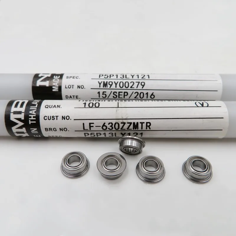 20pcs original NMB flanged bearing LF-630ZZ 3*6*2.5mm MF63ZZ miniature flange ball bearings 630 MF63 3x6x2.5 mm