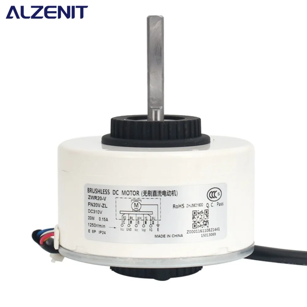New For Gree Air Conditioner Indoor Unit DC Fan Motor ZWR20-V DC310V 20W 1250RPM FN20V-ZL Conditioning Parts