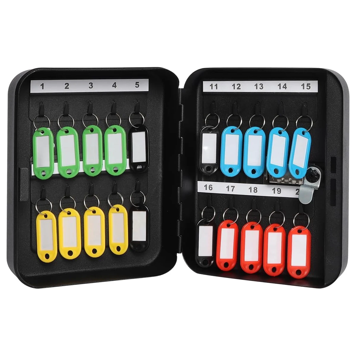 Combination Key Cabinet 20 Key Hooks Key Box Wall Mounted With Key/Code Lock Locking Key Organizer Key Cabinet Security Lock Box