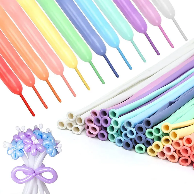 

100pcs Thick Long Balloons for Tying Arch Twisting Latex Animals Modeling Skinny Birthday Balloon for Kid‘s Party Wedding Decor