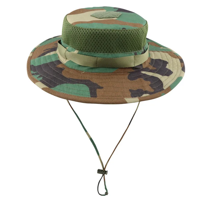 Tactical Round Edge Camo Benny Cap Sunscreen Fisherman Hat Outdoor Quick Drying Shade Mountain Fishing