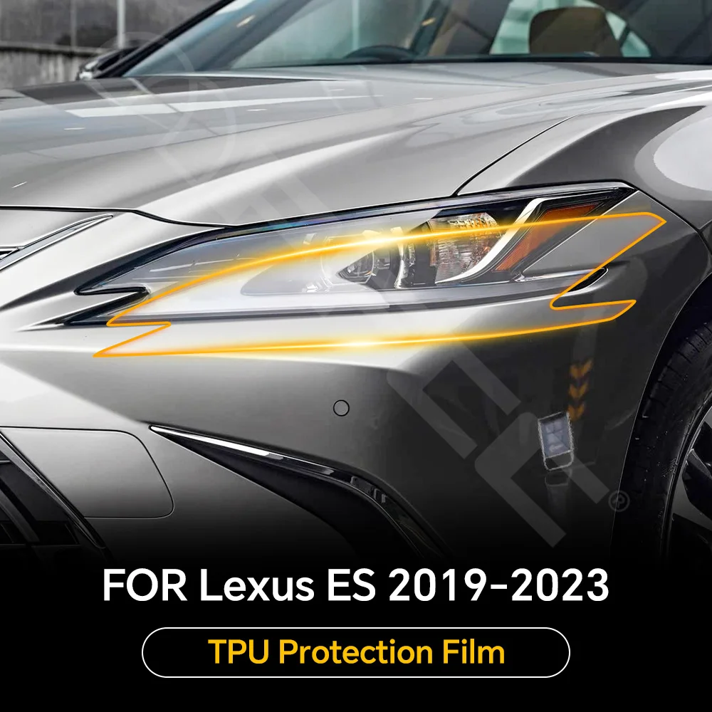 

For Lexus ES 250 300H 350 2019-2023 Headlight Rearview TPU Protective Film Anti-scratch Pre-cut Clear PPF Resistant Invisible