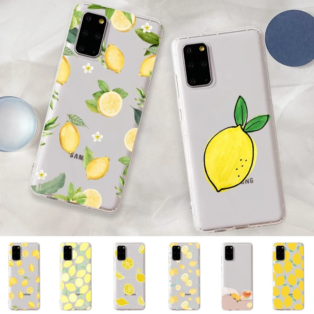 Fruit Lemon Phone Case For Samsung S 20 21 22 23 For Redmi Note7 8 9 10 For Huawei P20 30 40 Clear Case