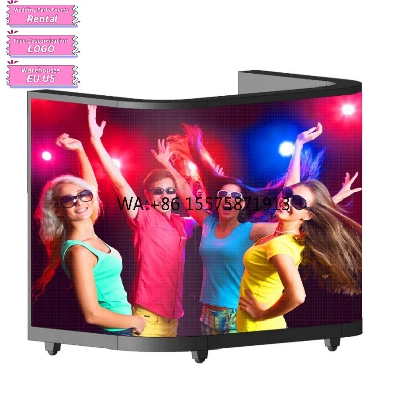 Custom Music Festival Dj Booth Led Ktv Bars Portable Mobile Facade Dj Booth Led Display