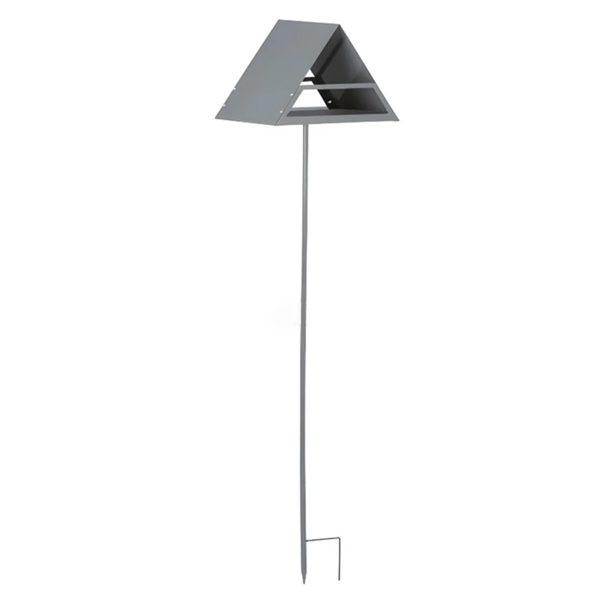 

MQBH-Bird Feeder with Ground Spike, Metal Rat Proof, Feeding House, Grey Feeding House