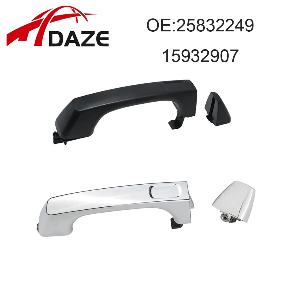 

DAZE 15296933 15794314 15932907 25832249 Front Rear Left Right Exterior Outside Door Handle For 06-10 Hummer H3 Black/Chrome