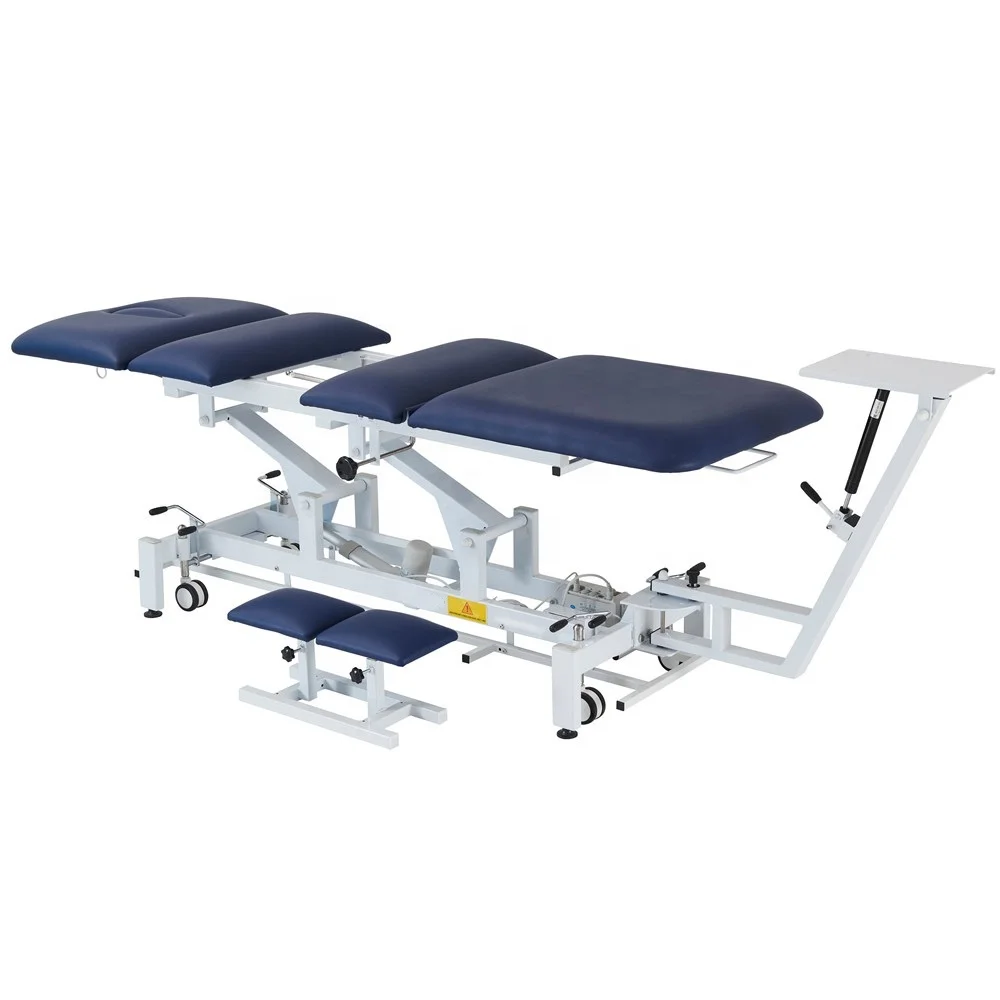 

4 Section Electric Traction Bed Portable Physical Therapy Table Hospital Chair