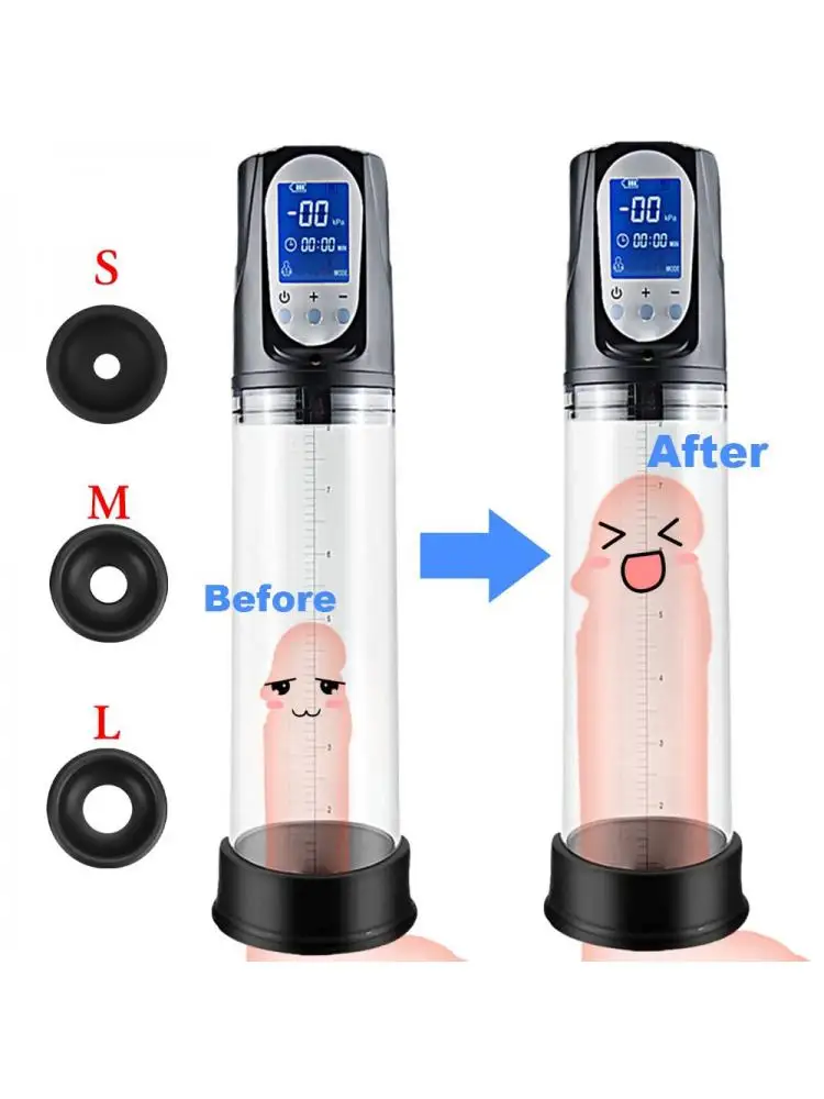 Penis Pump For Enlargement Electric Vacuum Pump with 7 Suction Levels Waterproof Sex Toy Masturbators For Men