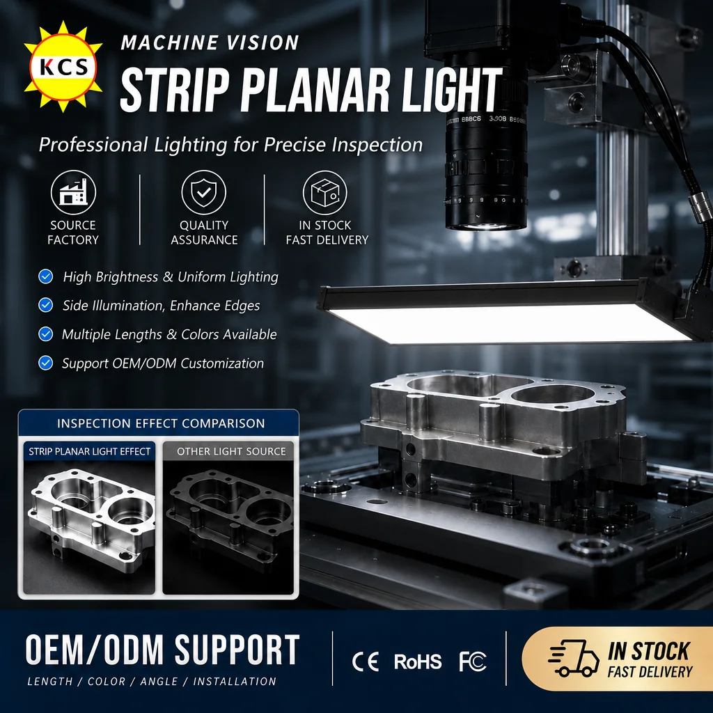 KCS Machine Vision Strip Planar Light LED Strip Planar Light Width 50mm Strip Planar Light Source Detection Recognition Lamp