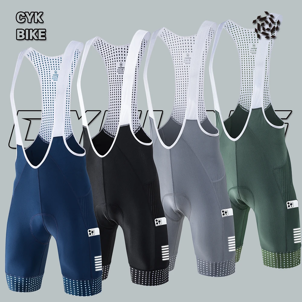 CYKLOPEDIA Cuissard de cyclisme pour homme, bleu et noir, avec rembourrage 5D, pour VTT, haut de gamme, respirant, pour l'extérieur