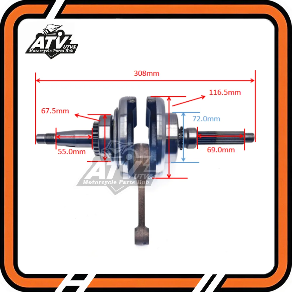 Original Crankshaft Assy For Linhai 260cc 300cc YP250 YP300 For Buyang Feishen FA D300 H300 G300 300CC 2.1.01.0010 LU015132