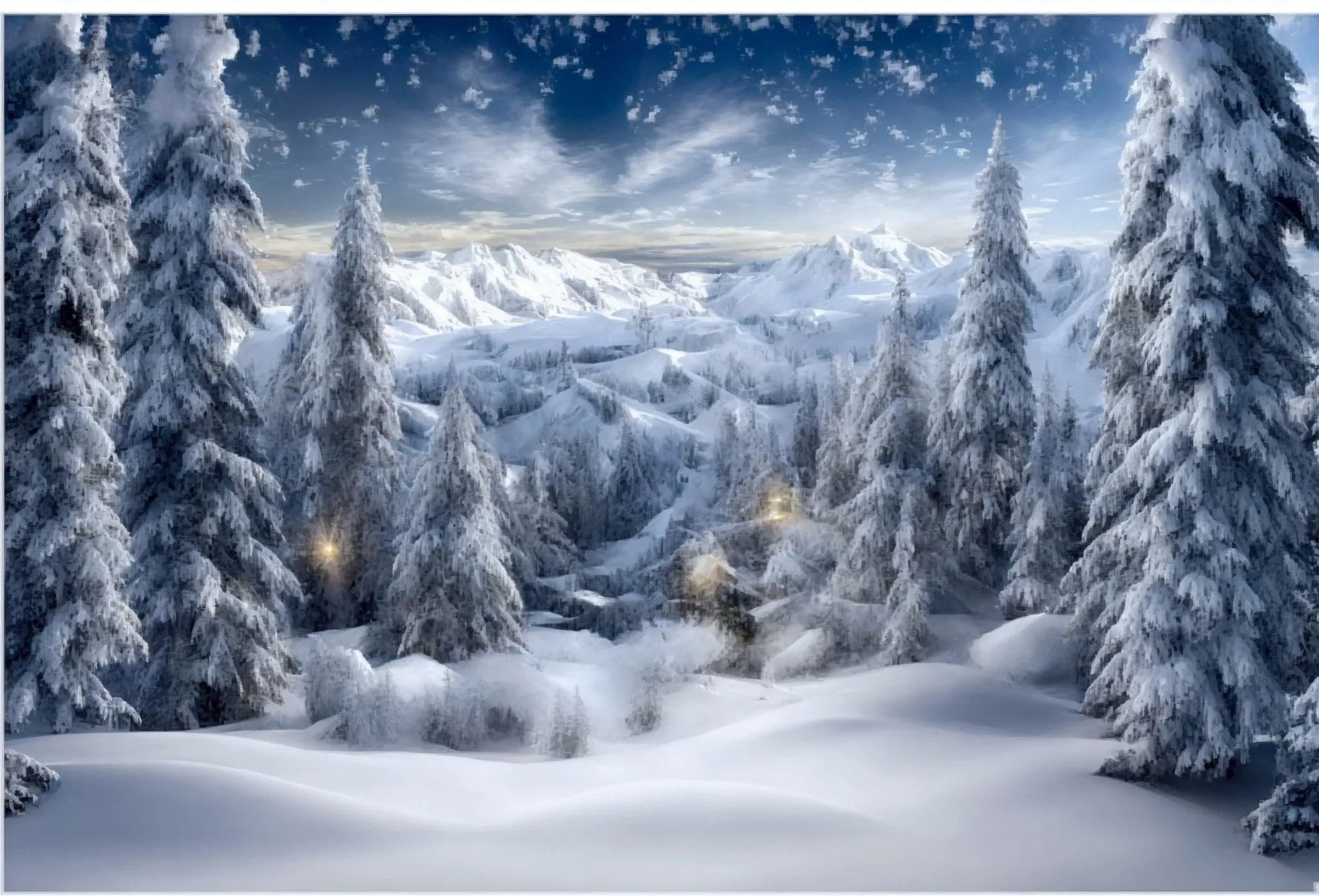 

Johnson Winter forest wonderland snow backdrops High quality computer print scenic Photography Studio Backgrounds