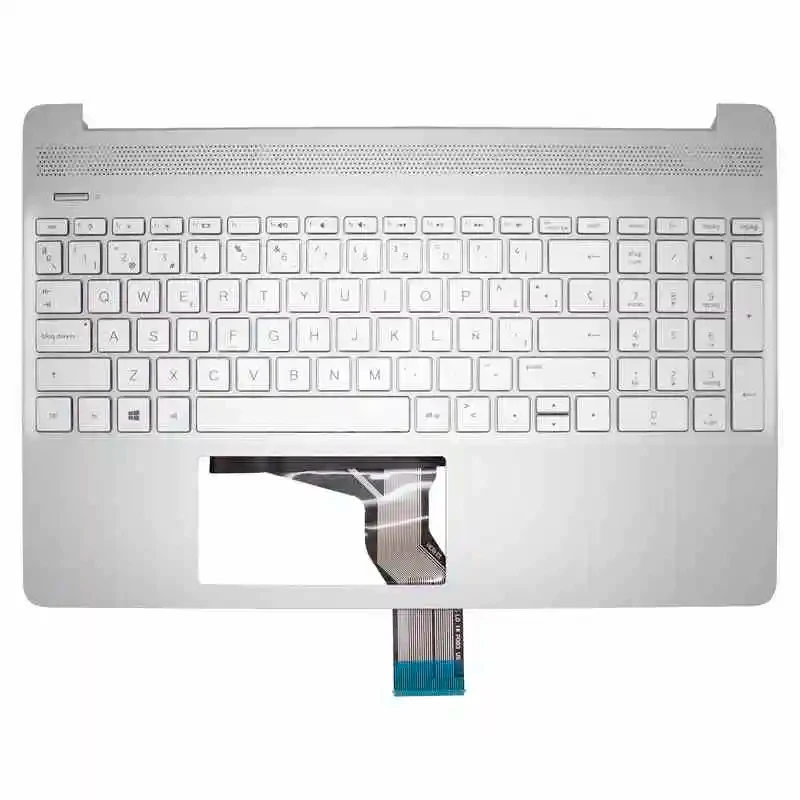 New SP Spain Keyboard for HP 15-EF 15S-EQ 15S-FQ 15-DY 15S-FQ TPN-Q222 Laptop Palmrest Top Cover TopCase L63578-001 L63579-001