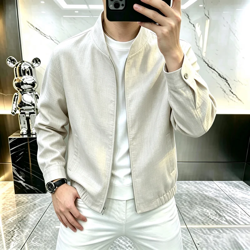 2026 Autumn New Style Men's Fashion Casual Standing Collar Jacket Retro Trendy Casual Multi-Functional Workwear Garment
