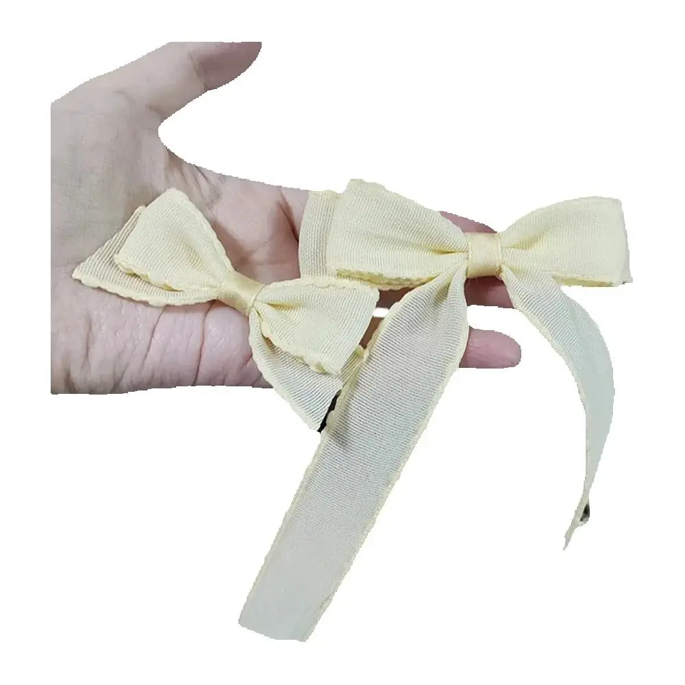 Women Bridesmaid Bridal New Yellow Color Ribbon Beauty Head Bow Brooch Shirt Bowknot Tie Corsage Pin Accessories