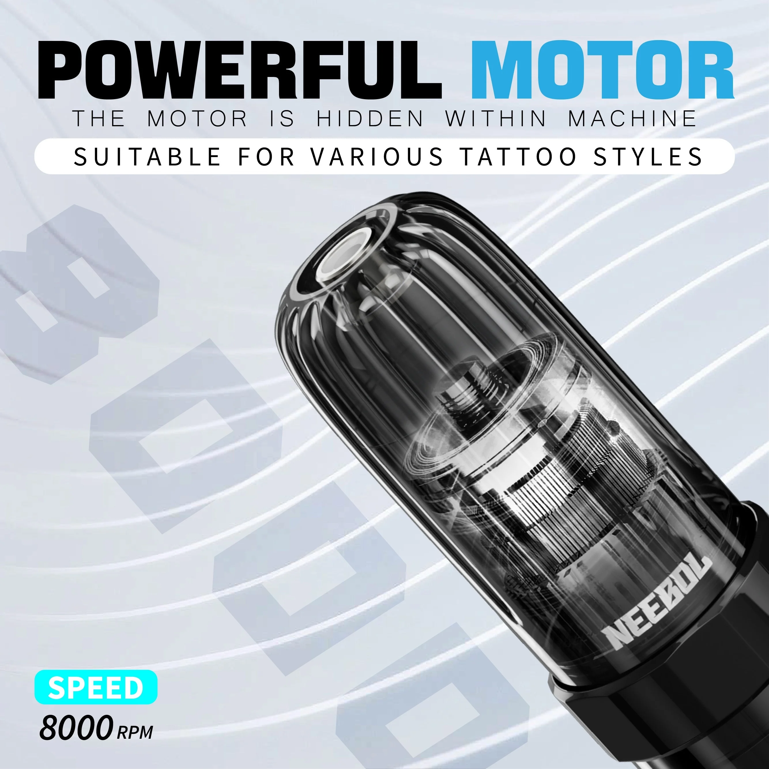 Neebol Wireless Tattoo Machine Kit Complete, 40pcs Tattoo Needles Sold Separately, 1600mAh Rechargeable Power, 5/7 Color Tattoo Ink Set, Tattoo Pen Supply Accessories for Beginners & Artists, Body Art & Soccer Fan Gift